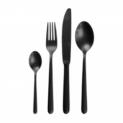Besteckset 24 tlg. - Faro PVD schwarz ganz matt