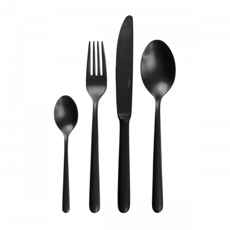 Besteckset 24 tlg. - Faro PVD schwarz ganz matt
