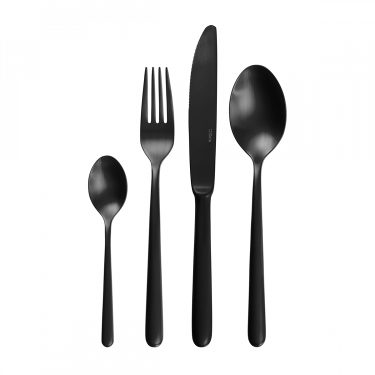 Besteckset 24 tlg. - Faro PVD schwarz ganz matt