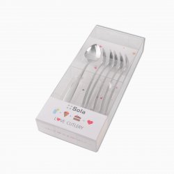Glacelöffel mit Herz 6tlg. Set – Love Cutlery