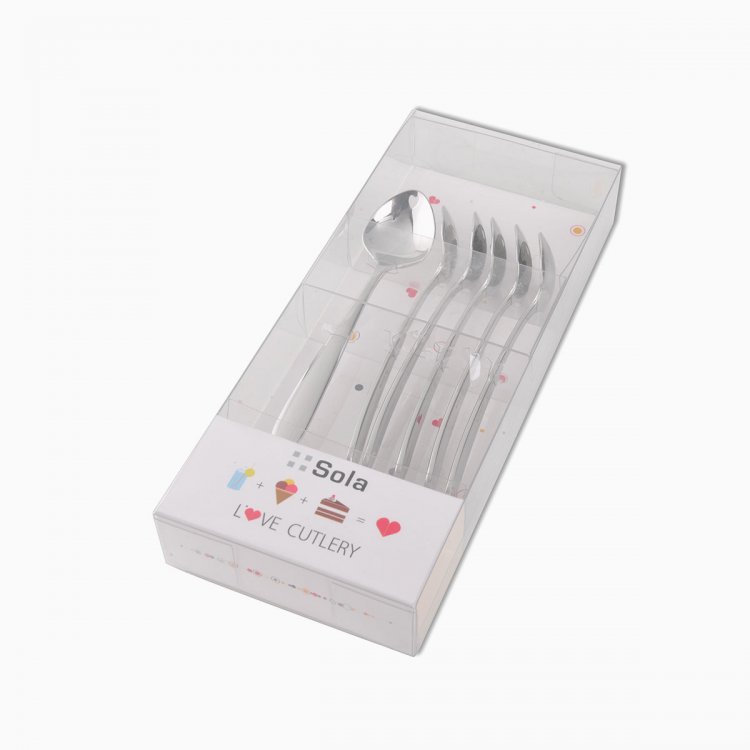 Glacelöffel mit Herz 6tlg. Set – Love Cutlery