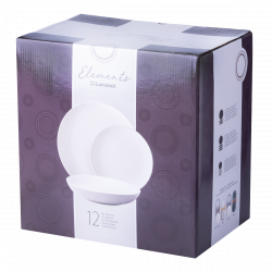 Keramik-Teller Set 12-tlg. – Elements West taupe