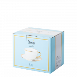 Kaffee-Set 8-tlg. - FLOW Lunasol mit Gold-Rand