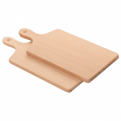 Schneidebrett mit Griff 28 x 12 cm Set 2 tlg. - Basic