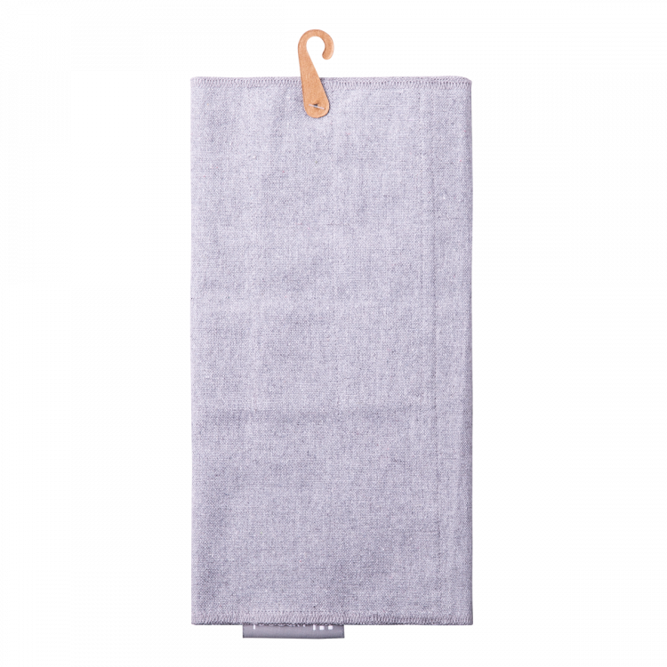 Hellgraues Baumwoll-Etui zur Aufbewahrung von Besteck 52 x 26 cm - Basic Ambiente