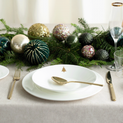 Tiefer Teller 22 cm - Premium Platinum Line Merry Christmas