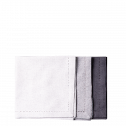 Stoffservietten 45 x 45 cm Silber-Melange, 2 Stk. - Basic Ambiente