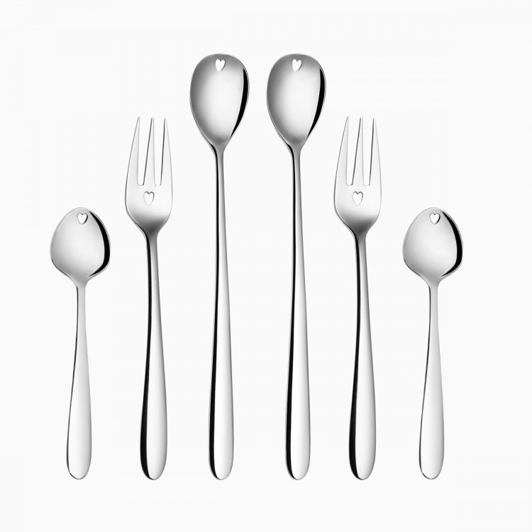 Set 6 tlg. mit Herz - Love Cutlery
