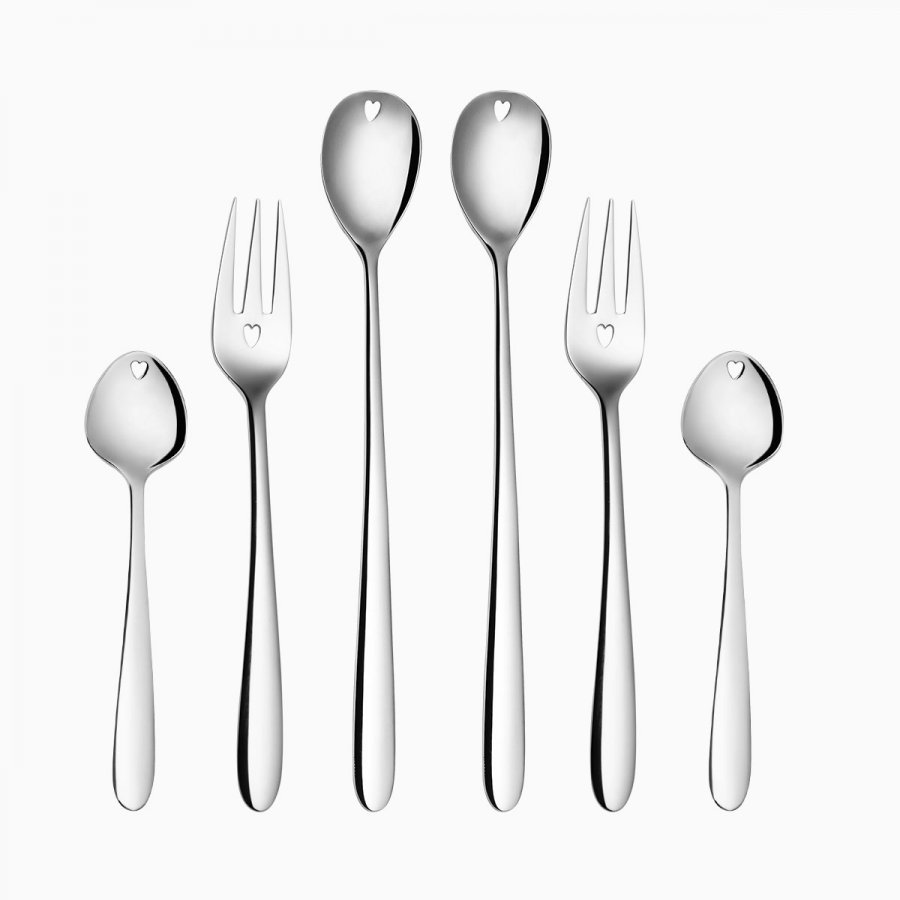 Set 6 tlg. mit Herz - Love Cutlery