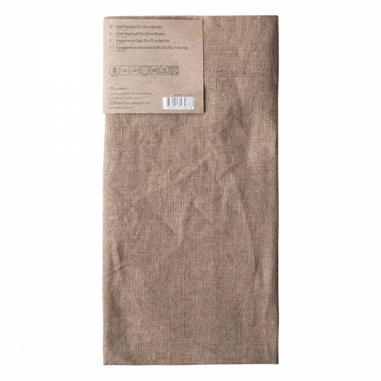 Stoff-Tischset 35 x 50 cm Bronze - Gaya Ambiente