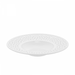 Gourmetteller tief 30 cm FLOW Perforated weiss