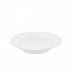 Teller tief 23 cm FLOW Perforated weiss