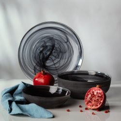 Glas-Set schwarz 25 tlg. - Elements Glass