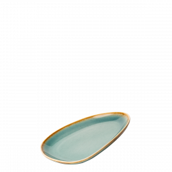 Platte oval Triangle 20,5 x 15,9 cm - Gaya Sand türkis Lunasol