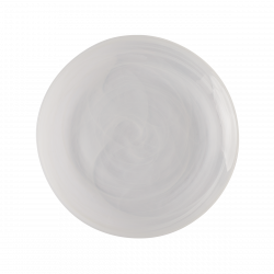 Teller flach weiss 21 cm - Elements Glas