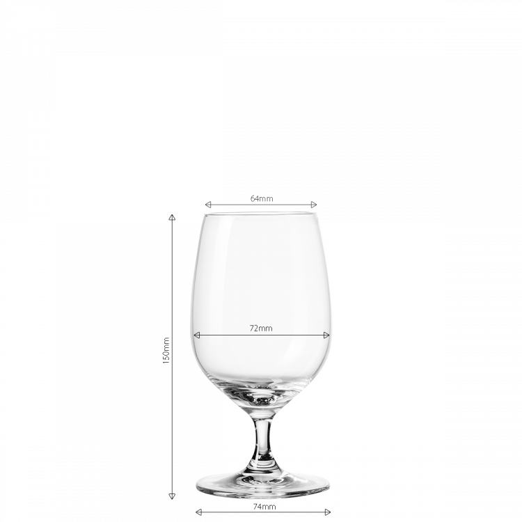 Wasser-Glas auf Fuss 310 ml Set 4-tlg. - Univers Glas Lunasol