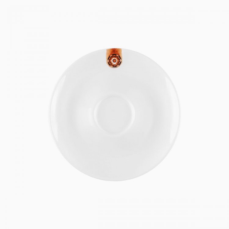 Mocca-Untere mit braunem Ornament 12,5 cm – Gaya RGB
