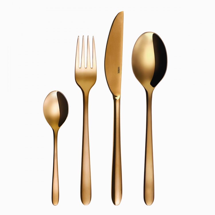 Besteckset 24 tlg. - Montreal PVD Gold poliert