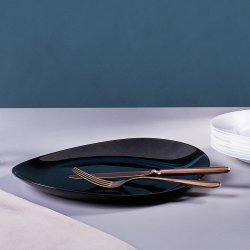 Ovaler Teller 30x26 cm - Arcoroc Evolutions schwarz
