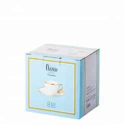 Mocca-Set 8-tlg. - FLOW Lunasol mit Gold-Rand