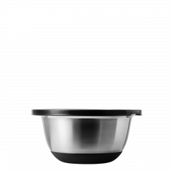 Rührschüssel-Set CNS 8-tlg. mit Kunststoffdeckel und rutschfestem Silikon-Boden Basic Kitchen