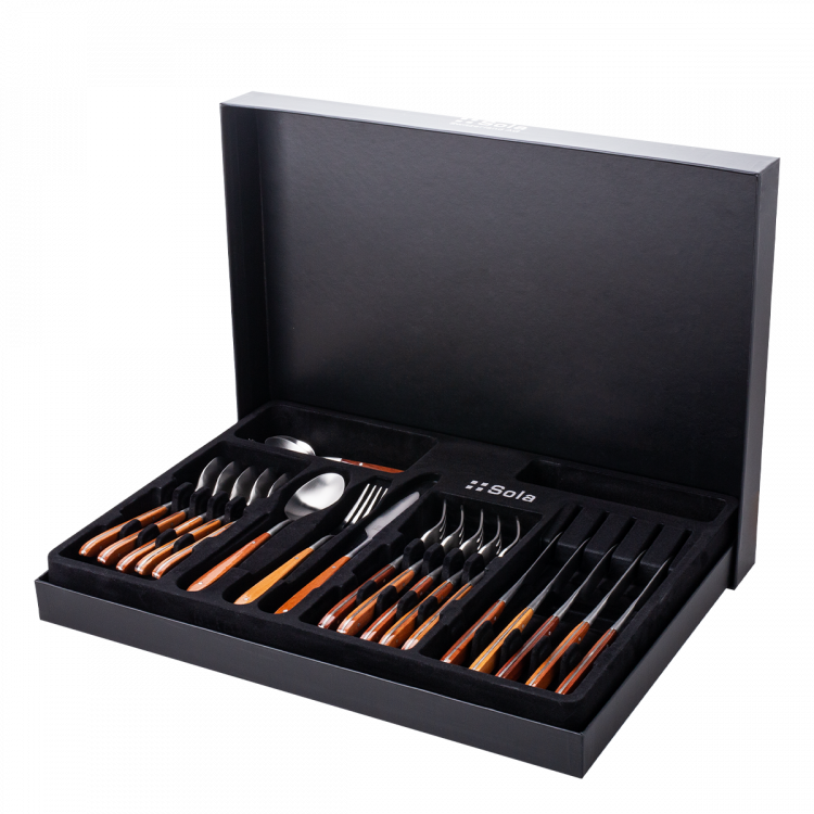 Besteckset 30-tlg. GAYA Exeter Stiel Sawo