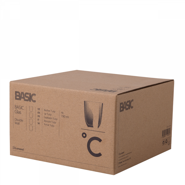 Glas BASIC Glas Double Wall 190 ml – set 4tlg.