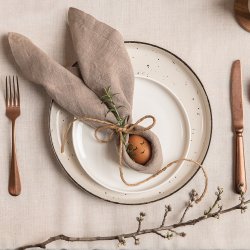 Porzellan Set 16-tlg. - Gaya Atelier light grey speckled