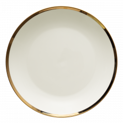 Teller flach Coupe 27 cm Set 4-tlg. - FLOW Lunasol mit Gold-Rand