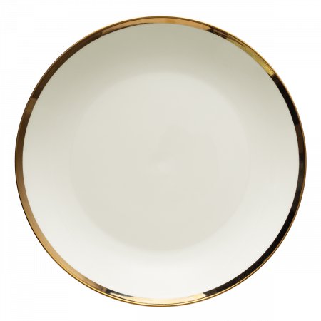 Teller flach Coupe 27 cm Set 4-tlg. - FLOW Lunasol mit Gold-Rand