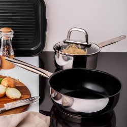Sauteuse / Wok ø 24 cm, H: 9 cm ohne Deckel Saturn Lunasol