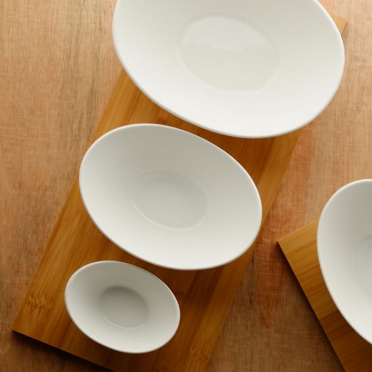 Servierschüsseln Set mit Bambusunterlage (4 Stk.) - Basic