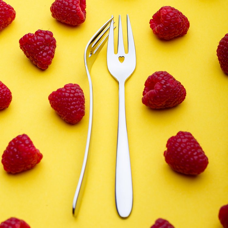 Kuchengabel-Set mit Herz 6 tlg. - Love Cutlery