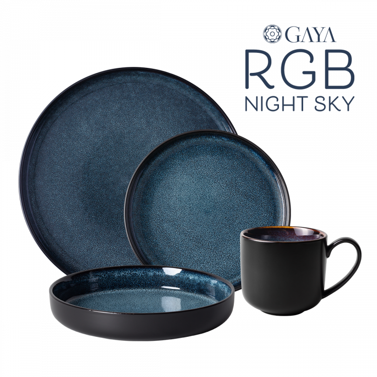 Geschirr set 16-tlg. - Gaya RGB Night Sky Lunasol
