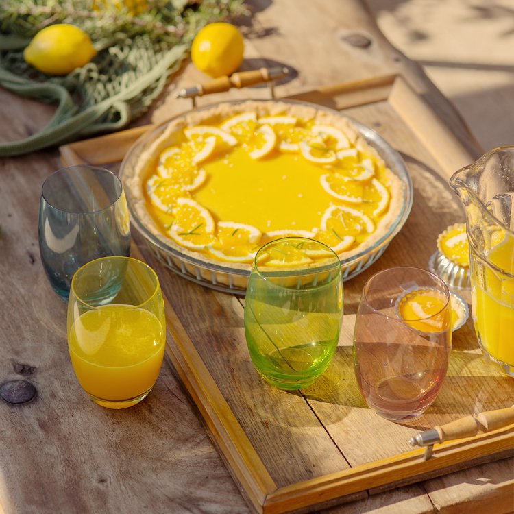 Tumbler Barrel 460 ml türkis Set 6-tlg. Optima Glas Lunasol color