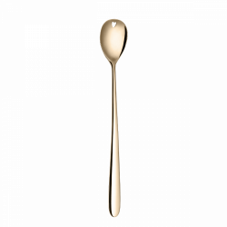 Latte-/Limonadenlöffel mit Herz PVD champagne - Love Cutlery