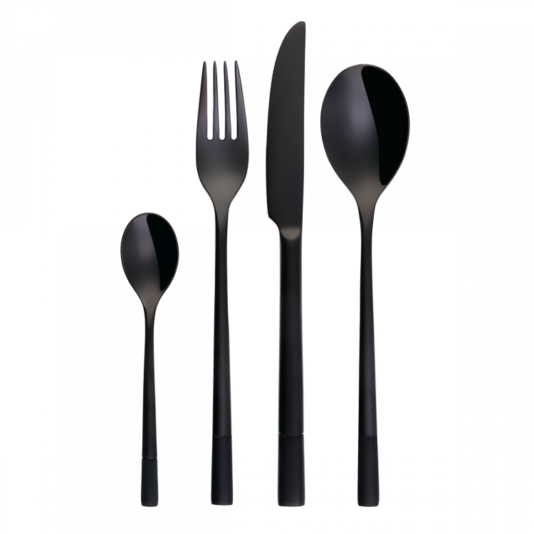 Besteckset 24 tlg. - Luxus schwarz