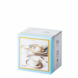 Mocca-Set 8-tlg. - FLOW Lunasol mit Gold-Rand