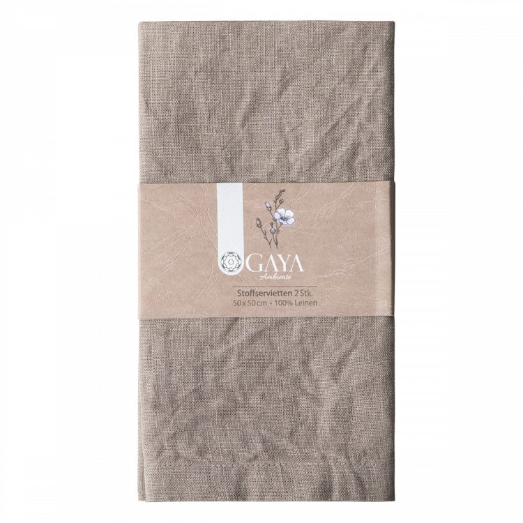 Stoffservietten 50 x 50 cm Schiefer, 2 Stk. - Gaya Ambiente