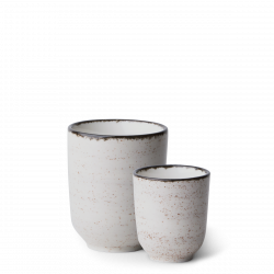 Porzellan Becher Set 8-tlg. - Gaya Atelier light grey speckled