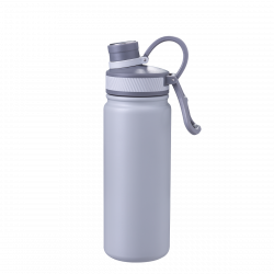 Thermo-Trinkflasche CNS Doppelwand 650 ml grau matt